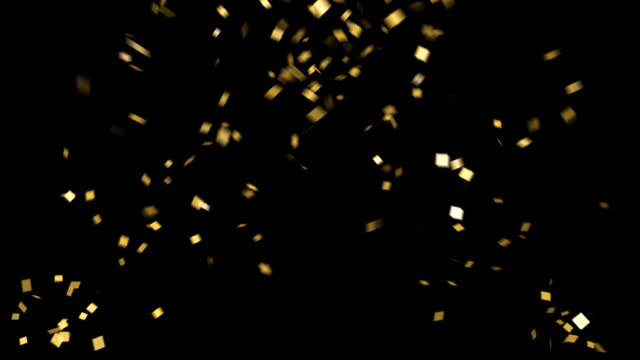 Golden confetti with alpha channel  #03 ProRes4444