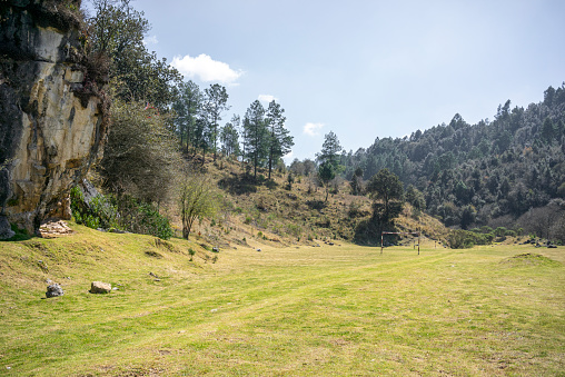 This picture shows a Rural surroundings  near San Cristóbal de las Casas, Mexico, in February 2015.