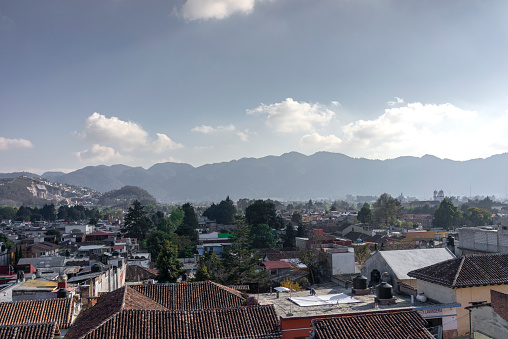 This picture shows a over view of San Cristóbal de las Casas, Mexico in February 2015.