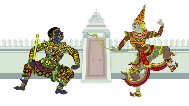 Ravana is shooting arrows against soldiers in the Ramayana, Happy Dussehra, Mahabharata warrior