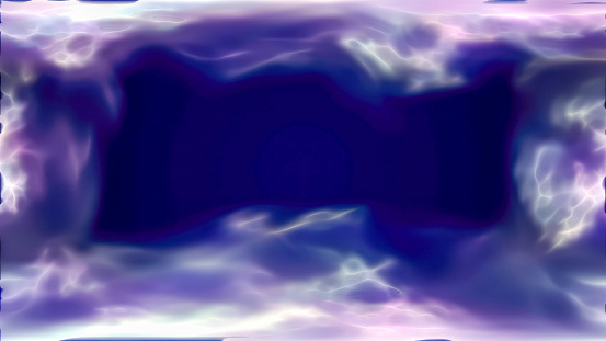 Multicolored energy magic frame made of futuristic waves and lines of liquid plasma smoke particles. Abstract background.
