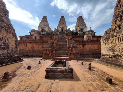 View of the Pre Rup, a Hindu temple at Angkor, Cambodia, built as the state temple of Khmer king Rajendravarman.