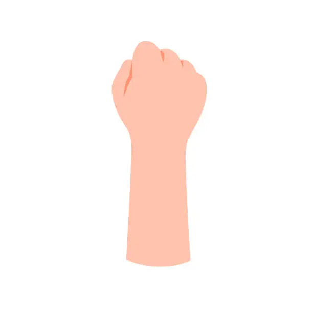 Vector illustration of Arm_Lightly make a fist