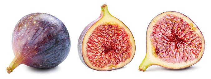 Common Fig isolated on white background with clipping path