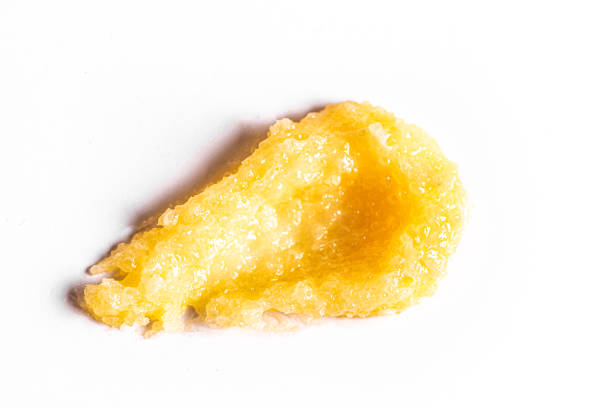 istock Yellow salt scrub smudge swatch 2085570271