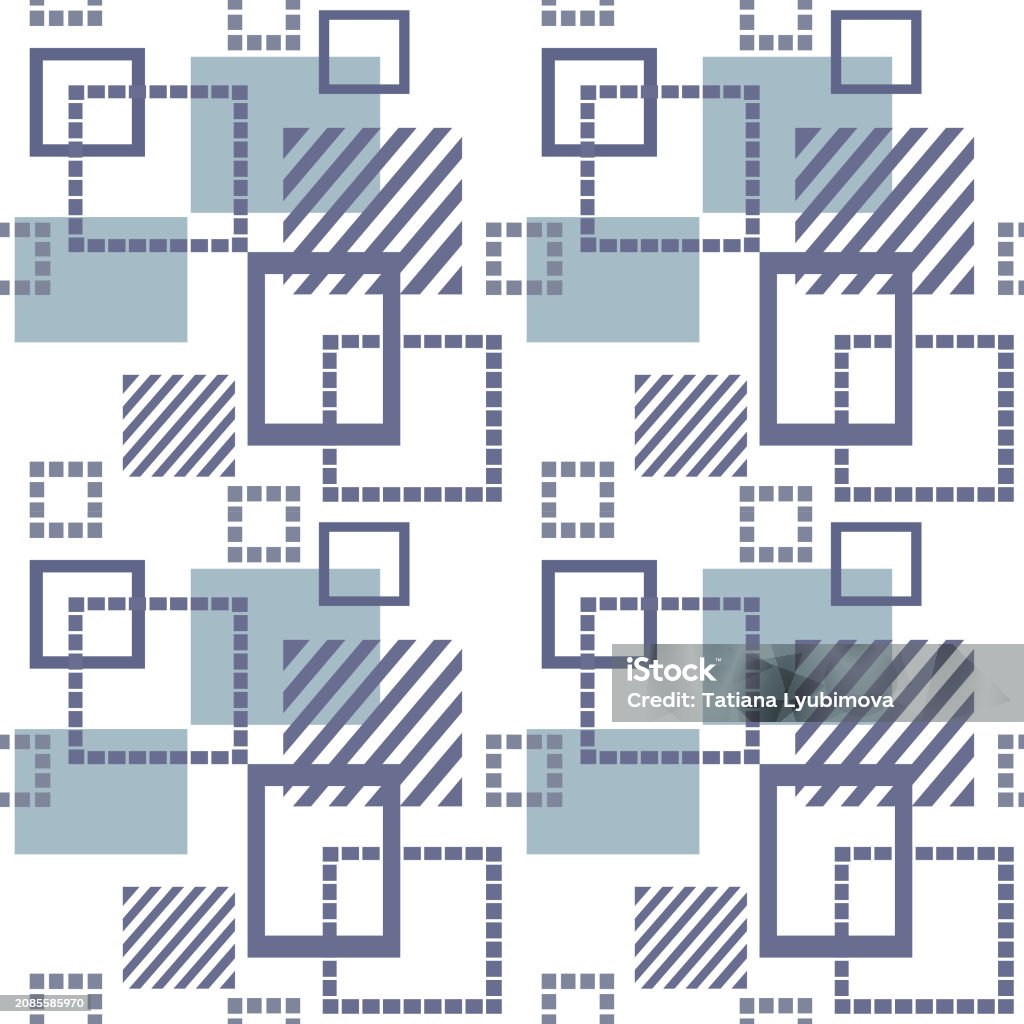 Geometric Pattern With Various Rectangular Shapes Seamless Stock ...