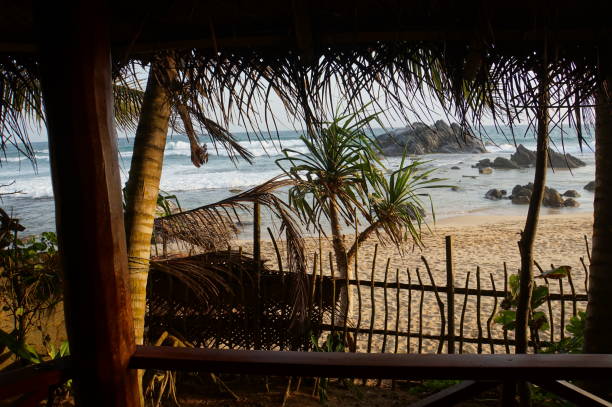istock Beautiful view from a beach hut at Unawatuna, Sri Lanka 2085599292