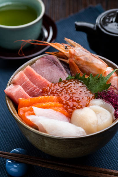 istock Fresh Seafood Bowl Served on Dining Table 2085616472