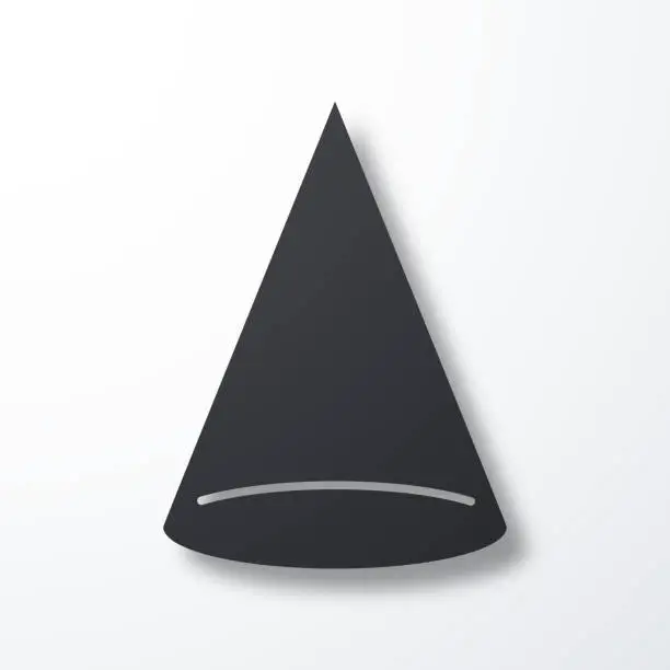 Vector illustration of Cone. Icon with shadow on white background