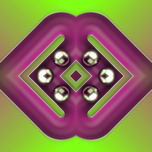 Colorful kaleidoscopic background with rolling metal balls. Creative concept design. 3d rendering digital illustration