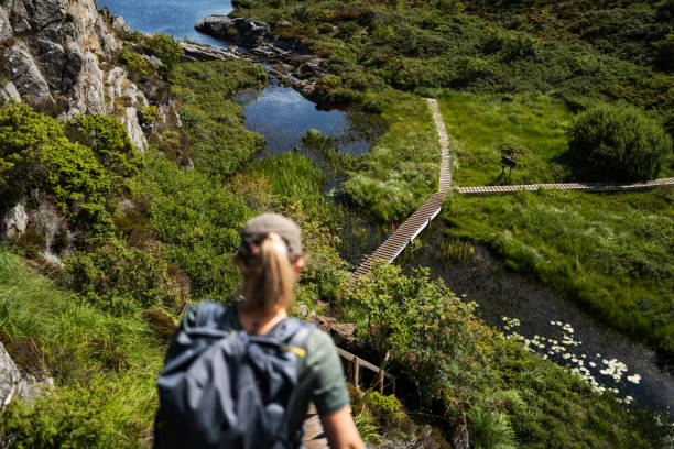 istock Woman hiking outdoors on a rocky coast, in Norway 2085650029