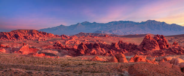 istock Dramatic Sunrise over rocky landscape terrain. Valley of Fire, N 2085680917
