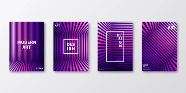 Vector illustration of Brochure template layout, Purple cover design, business annual report, flyer, magazine