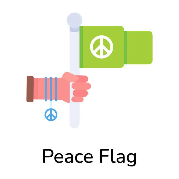 Vector illustration of Peace Flag