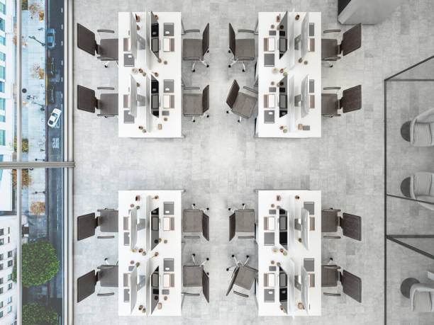 istock Birds Eye View of a Big Office 2085725688