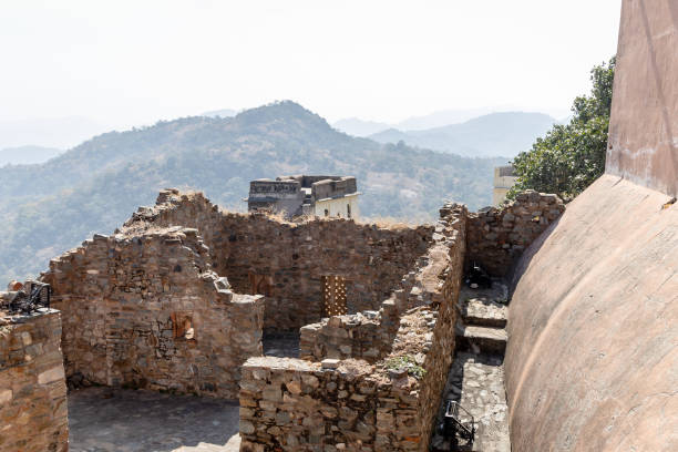 istock ancient fort ruins brick wall with mountain background at morning from flat angle 2085833563