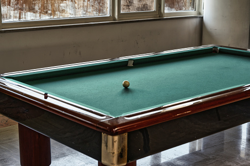 billiard table with ball degraded room pool winter