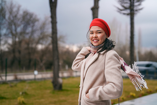 Part of a series of an Asian woman at the dermatology clinic.