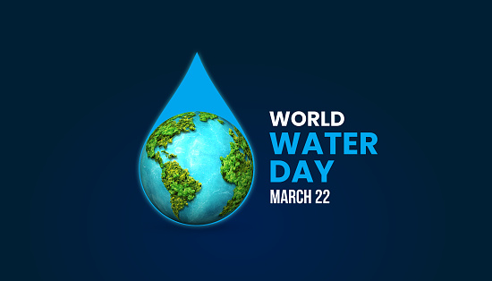 World Water Day Concept. Water for peace. Saving water and world environmental protection concept- Environment day and earth day.