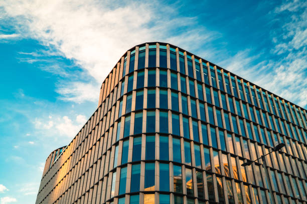 Modern architecture buildings exterior background in London
