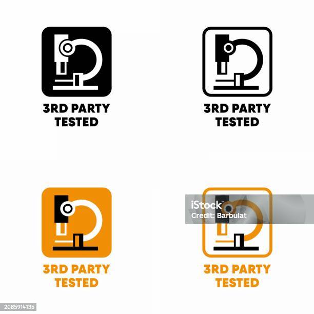 Third Part Tested 3rd Party Tested Vector Information Sign Stock Illustration - Download ...