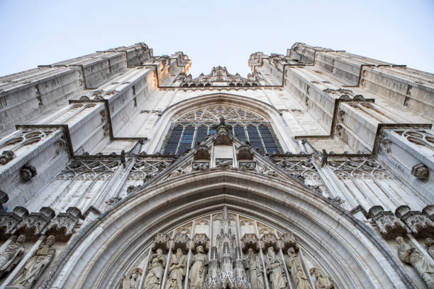 istock Low angle view of St. Michael and St. Gudula Cathedral in Brussels 2085916792