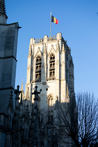 St Michael and St Gudula Cathedral, Brussels in springtime