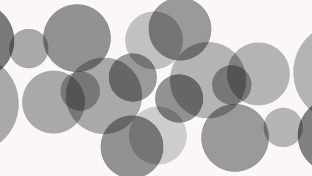 Coloured Circles Transition - Alpha Channel - Black and White