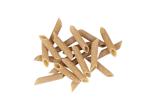 a small pile of wholemeal pasta on a transparent background