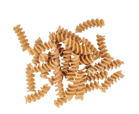 a small pile of wholemeal pasta on a transparent background