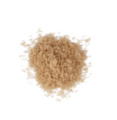 a small pile of raw sugar on a transparent background