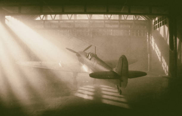istock Silver Supermarine Spitfire In Aircraft Hangar (Scale Model Photography) 2085987049