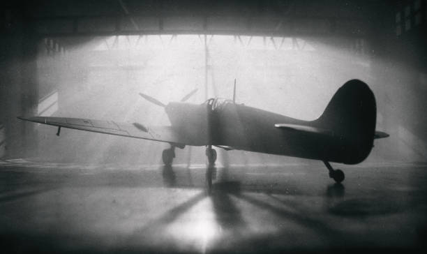 istock Silver Supermarine Spitfire In Aircraft Hangar (Scale Model Photography) 2085987588