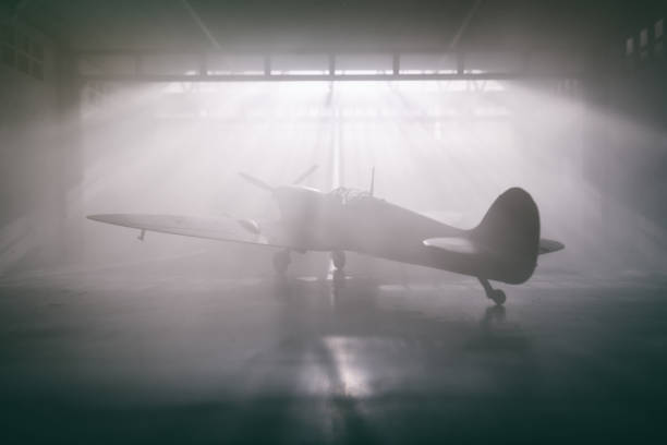 istock Silver Supermarine Spitfire In Aircraft Hangar (Scale Model Photography) 2085988623