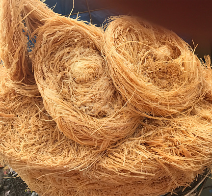 Fried vermicelli is one of the numerous culinary items for the day of Eid celebrations at the Jama Masjid food market in Delhi, India.