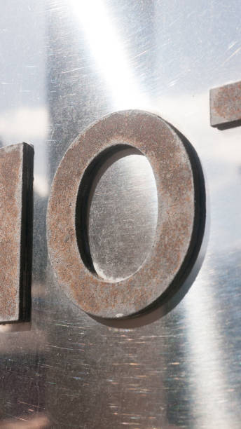 istock Letter O in metal plate 2086009162