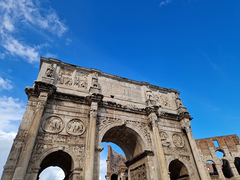 The Arc de Triomphe, late afternoon in springtime