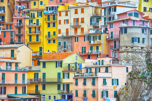 Manarola is one of the five towns that make up the Cinque Terre region in Italy