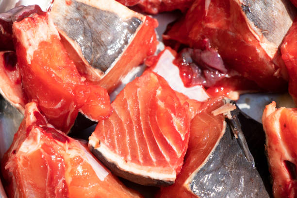 istock Image of fish sliced into pieces 2086057870