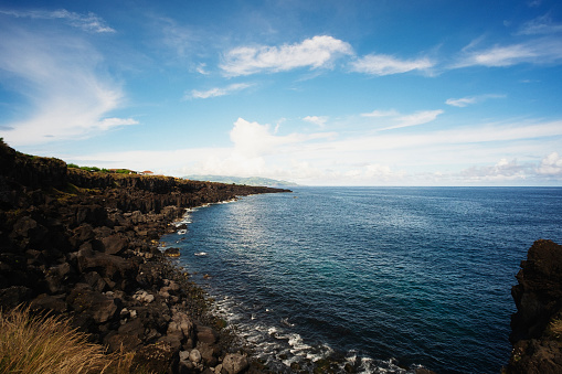 Photo of the Azores coast at the São Jorge Island in Azores, Portugal.
