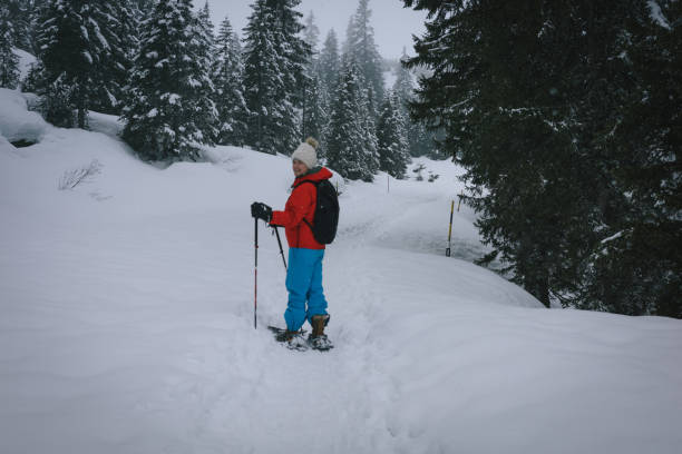 istock Backcountry snowshoer in winter forest 2086128644