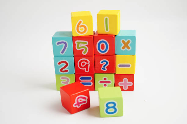 istock Number wood block cubes for learning Mathematic, education math concept. 2086179473