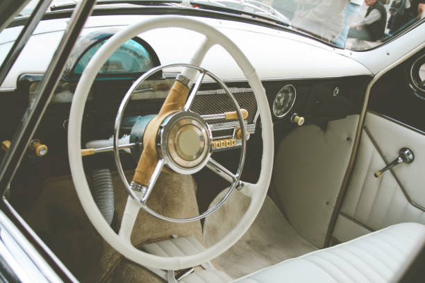 istock Steering wheel of Wolga car 2086185434