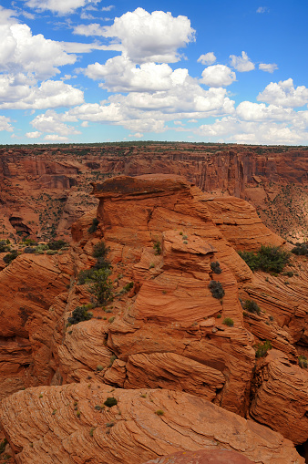 Surrounding Hills cliffs, and Valley near The entrance or beginning of the Canyon De Chelly Navajo Nation