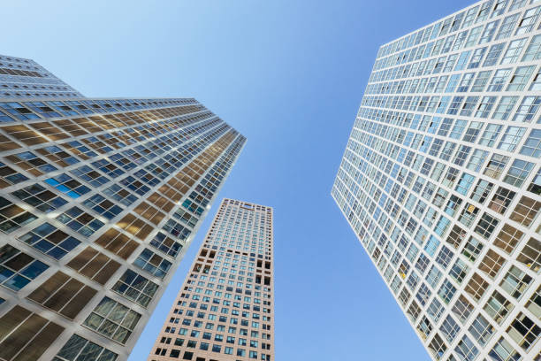 Low Angle View of Guomao Soho Buildings in Beijing, China