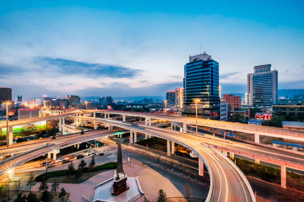 istock NIght Scenery of Overpass in Hohhot, Inner Mongolia, China 2086195807