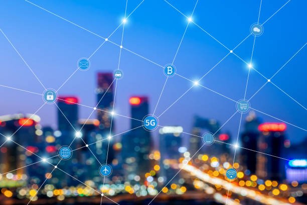 istock Skyline Scenery and 5G City Concept in Beijing, China 2086210052