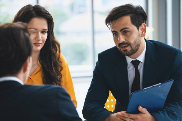 istock Diversity recruiters interview candidate at the bright office. Intellectual. 2086215288