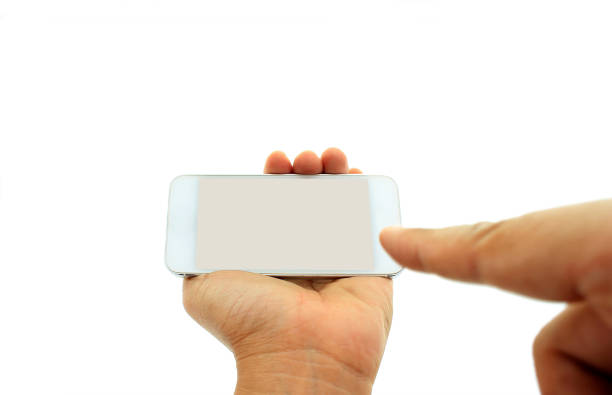 istock Phone in hand - to work on a smartphone with a blank screen 2086276834