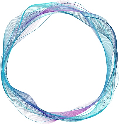 circular wave shape for design on topic of artificial intelligence, big data, networking, music